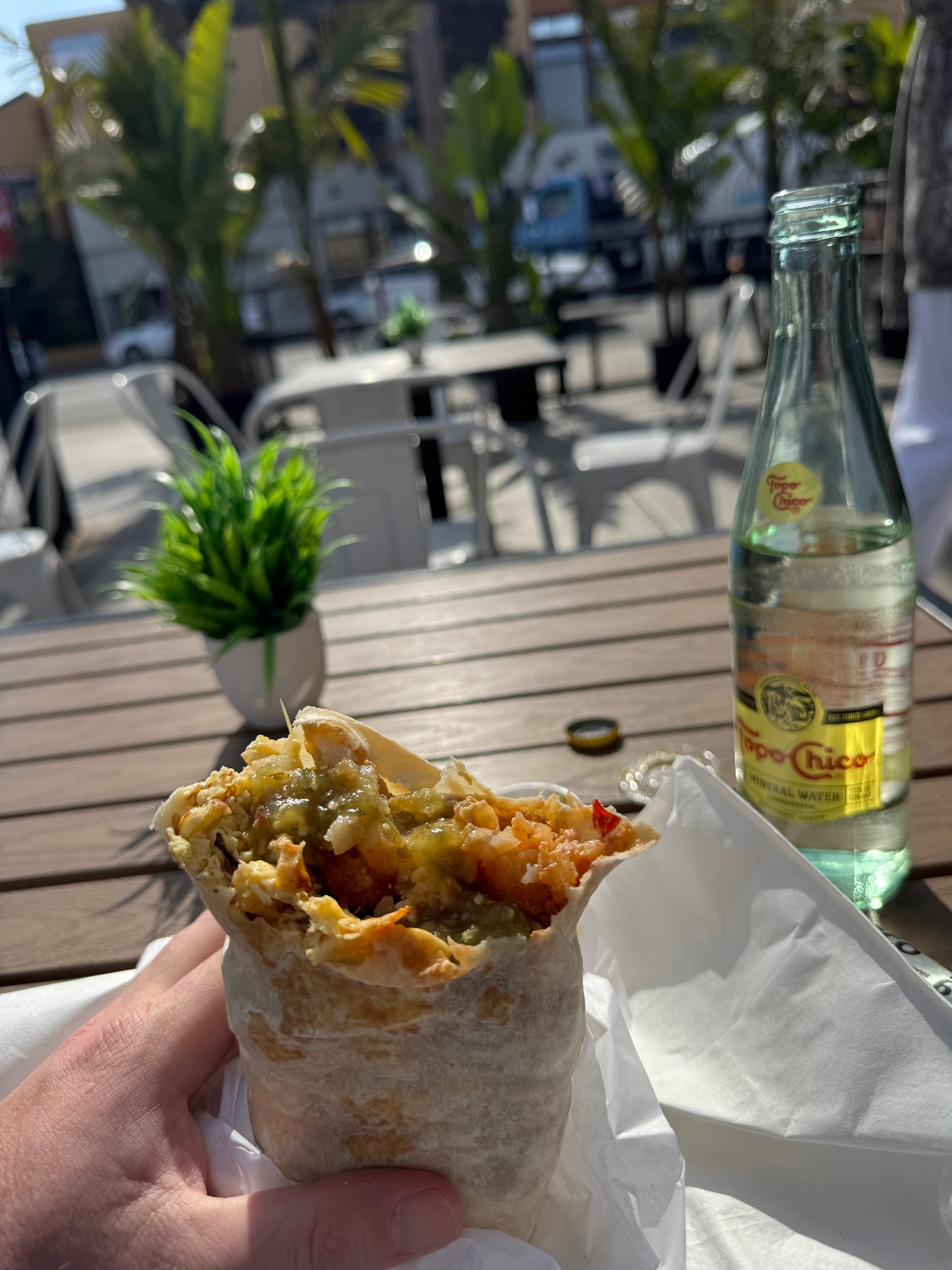 Burrito and Topo Chico