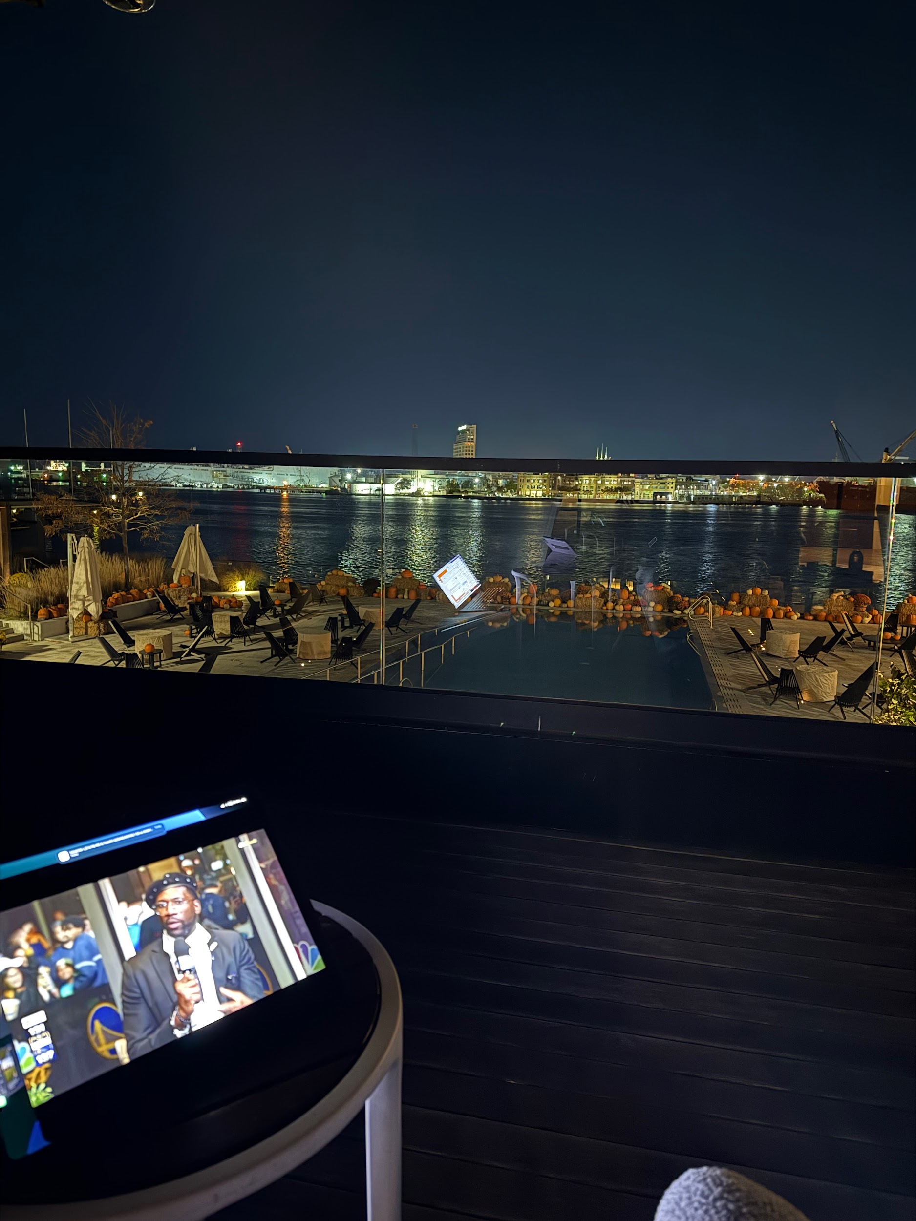 Baltimore harbor with iPad